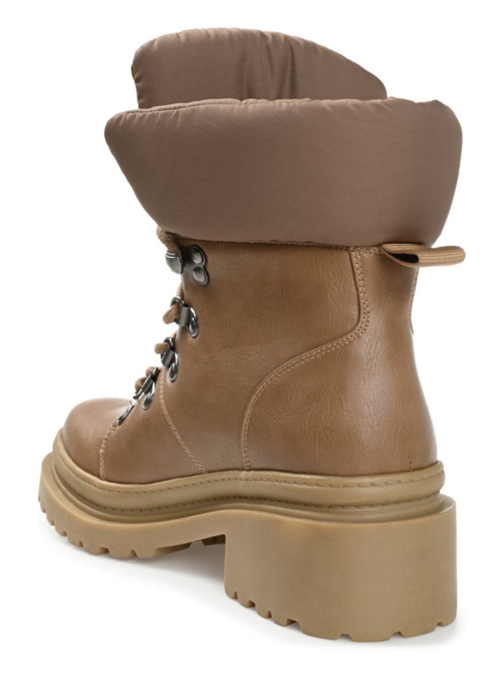 Journee Collection Irrah Beige Vegan Leather Combat Lug Boots Size 9 NWT - Picture 3 of 9